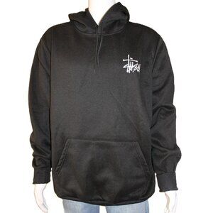 STUSSY (Replica) Unisex Fleece Hoodie, Black - Size XL